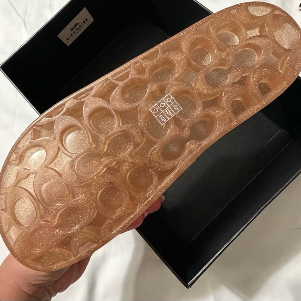 NEW COACH ULYSSA SLIDES SIZE 8 DARK GOLD!! - Picture 3 of 6